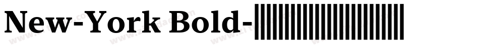 New-York Bold字体转换